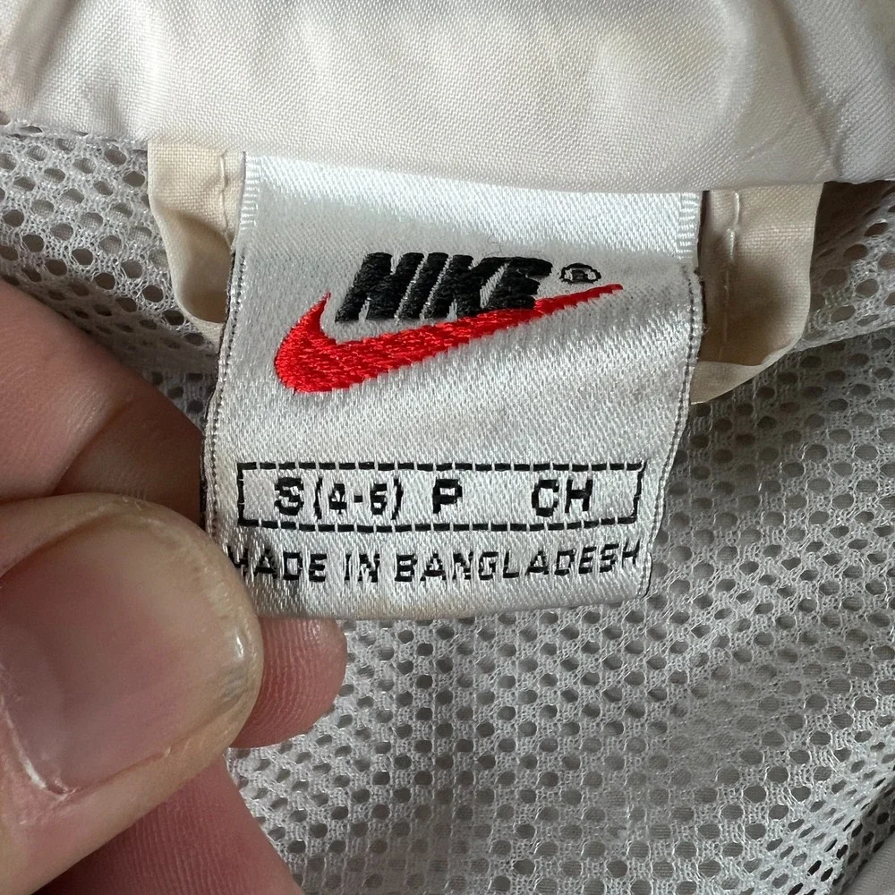 Vintage Nike Anorak‎ Jacket Mens Small Blue White Swoosh Logo Windbreaker Hooded